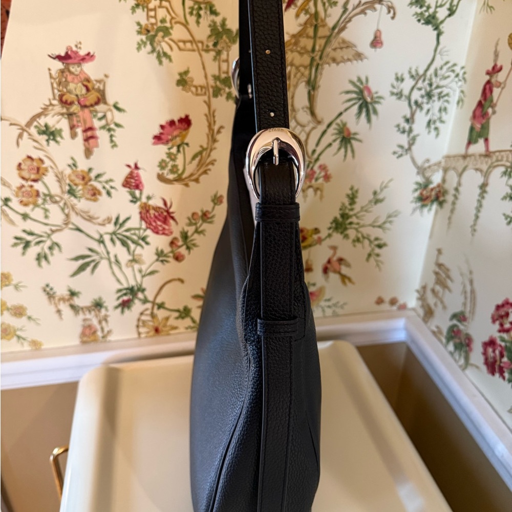 STAUD Pine Hobo Black Pebbled Leather Shoulder Bag - Picture 2 of 10